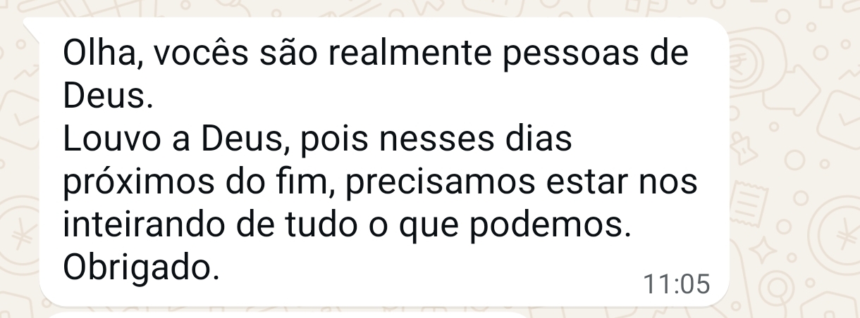 Depoimento de aluno no WhatsApp 2